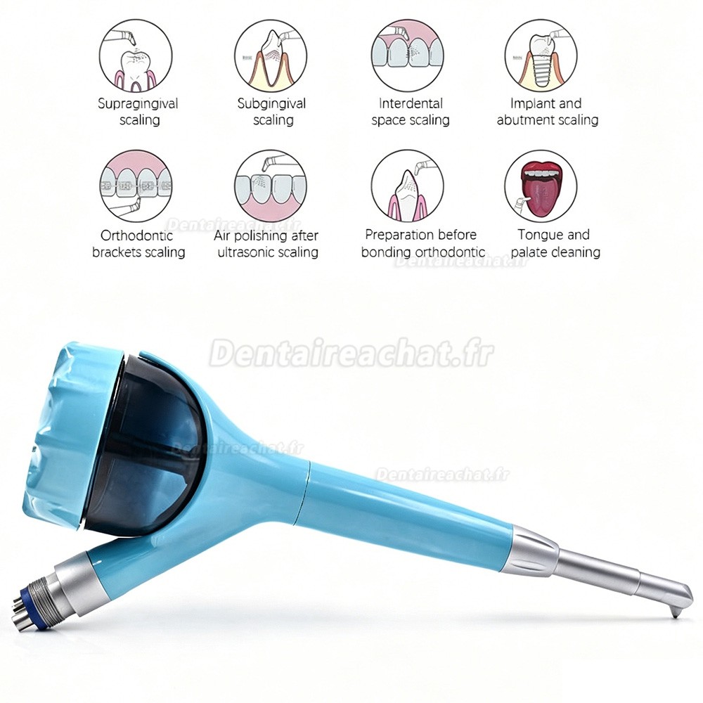 Pi&egrave;ce &agrave; main d&rsquo;a&eacute;ropolissage dentaire 3H T7, supra-gingivale et sous-gingivale